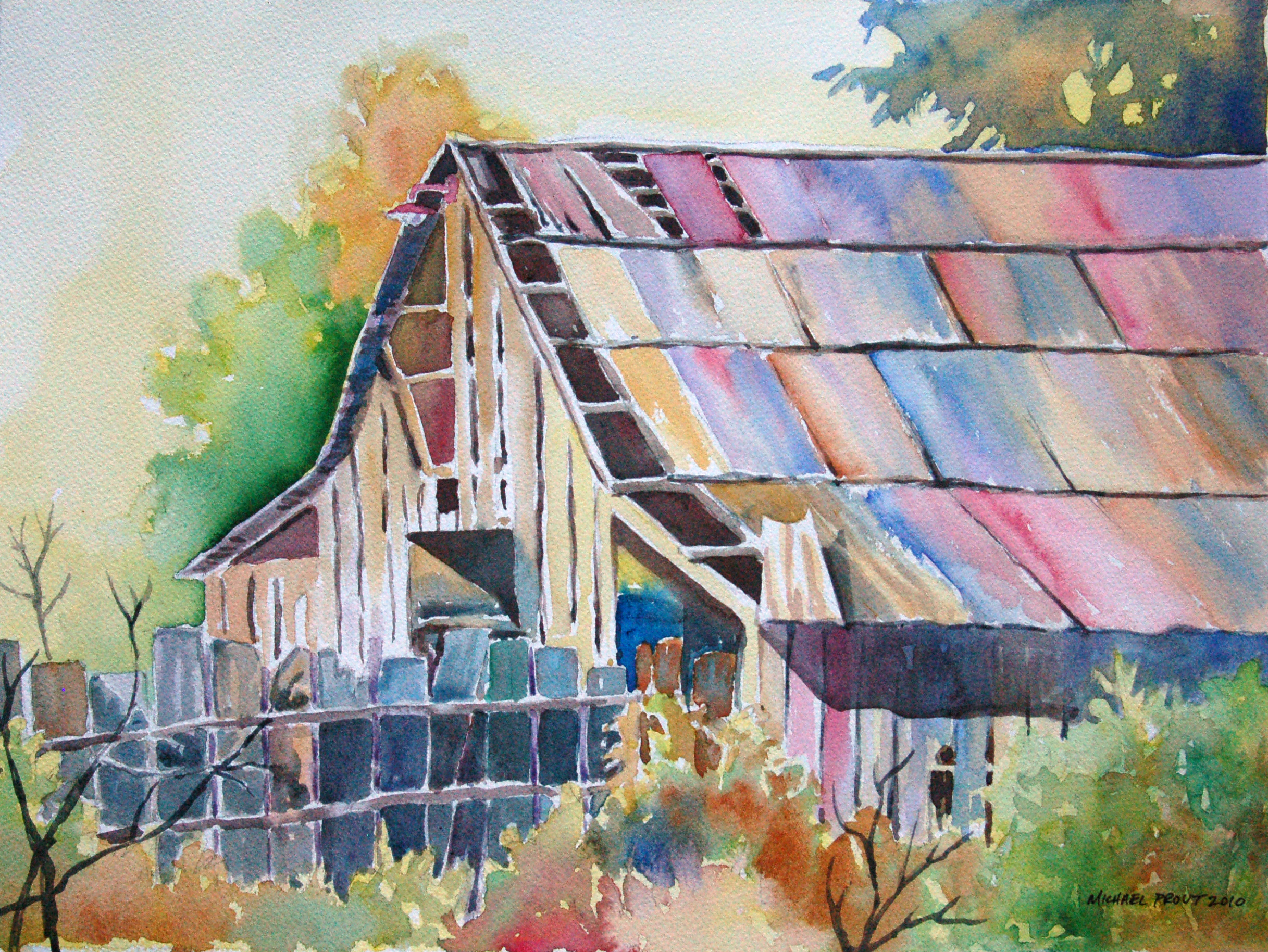 Colorful Old Barn Mike Prout